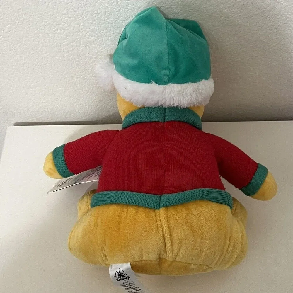 Disney Store Winnie the Pooh Christmas Bear Plush Fa La La Sweater w/ Tag